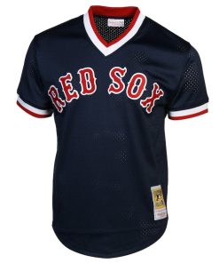 Alternative view of Wade Boggs Boston Red Sox 1992 Authentic Cooperstown Collection Batting Practice Jersey - Navy Blue