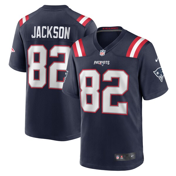 JaQuae Jackson New England Patriots Nike Game Jersey - Navy