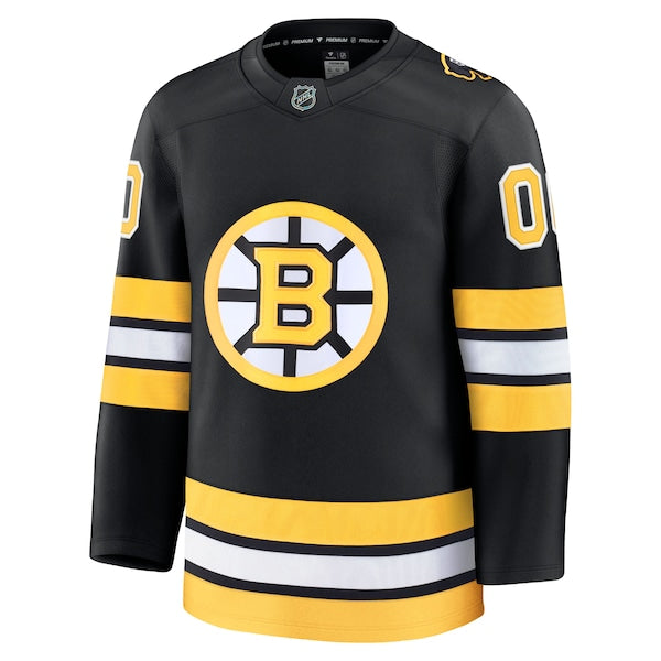 Boston Bruins Home Premium Custom Jersey - Black/White - Image 3