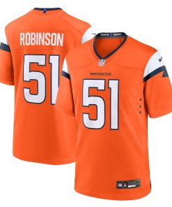 Que Robinson Denver Broncos Nike Team Game Jersey -  Orange