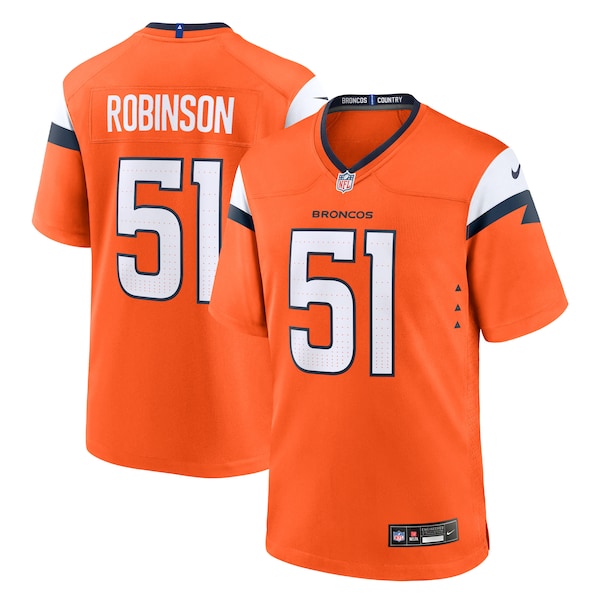 Que Robinson Denver Broncos Nike Team Game Jersey - Orange