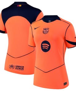 Barcelona Nike Women's 2025/26 Third Replica Jersey - Orange/Gold