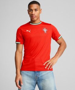 Alternative view of Cristiano Ronaldo Portugal National Team Puma 2025 Home Replica Jersey - Red
