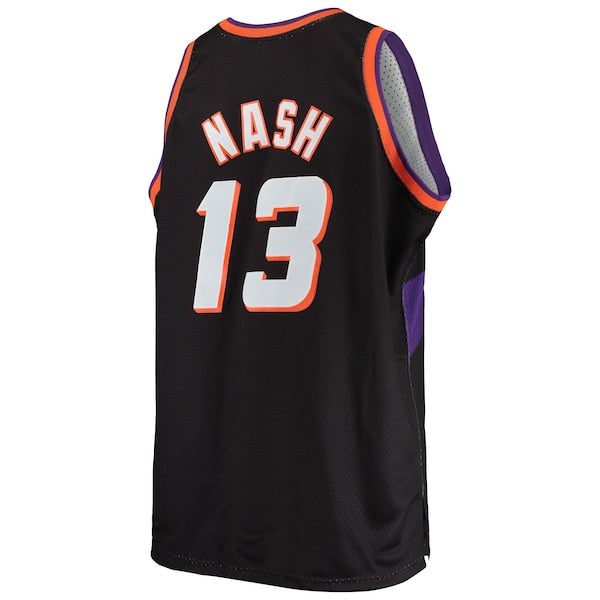 Steve Nash Phoenix Suns 1996/97 Big & Tall Hardwood Classics Swingman Jersey - Black/White - Image 4