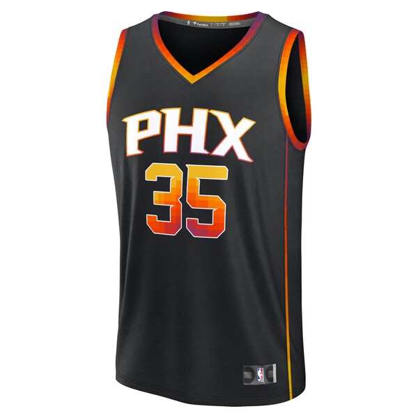 Kevin Durant Phoenix Suns Fast Break Replica Player Jersey - Statement Edition - Black - Image 2