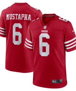 Alternative view of Malik Mustapha San Francisco 49ers Nike  Game Jersey -  Scarlet