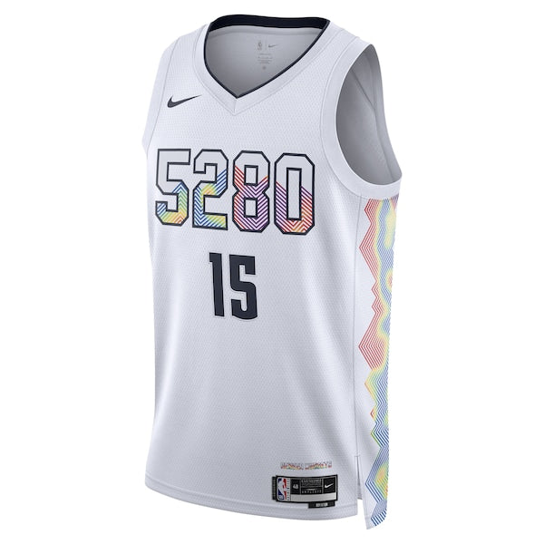 Nikola Jokic Denver Nuggets Nike Unisex 2024/25 Swingman Player Jersey - City Edition - White - Image 2