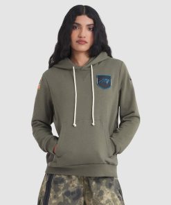 Carolina Panthers Nike Women's 2025 Salute to Service Sideline Standard Issue Dri-FIT Hoodie - Olive