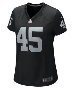 Alternative view of Jaquan Johnson Las Vegas Raiders Nike Women's Game Player Jersey - Black