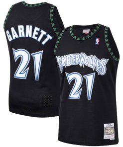 Kevin Garnett Minnesota Timberwolves Hardwood Classics Swingman Jersey - Black/White
