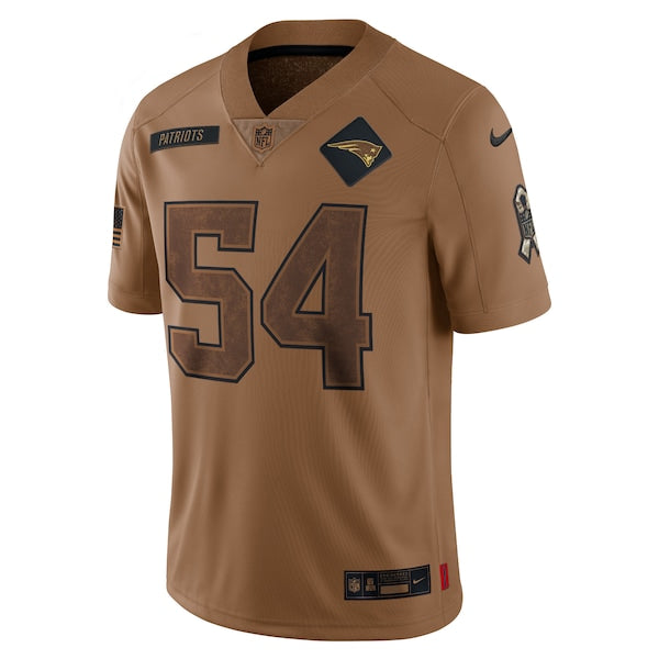 Tedy Bruschi New England Patriots Nike 2023 Salute To Service Retired Player Limited Jersey - Brown - Image 2