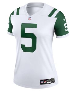 Alternative view of Garrett Wilson New York Jets Nike Women's Classic Alternate Legend Player Jersey - White