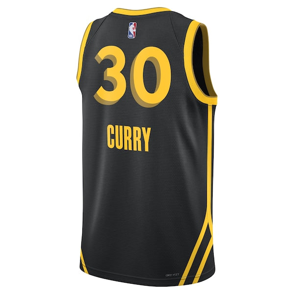 Stephen Curry Golden State Warriors Nike Unisex 2023/24 Swingman Jersey - Black - City Edition - Image 3