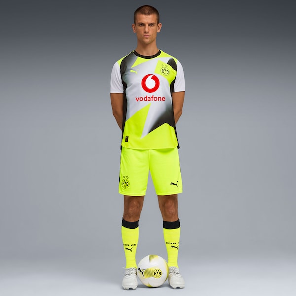 Borussia Dortmund Puma 2025/26 Away Authentic Jersey - Gray/Yellow - Image 5