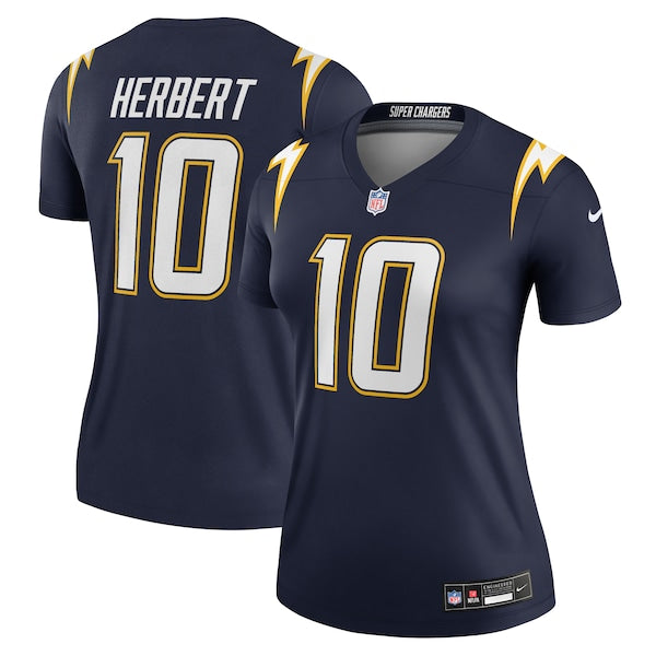 Justin Herbert Los Angeles Chargers Nike Women's Alternate Super Chargers Legend Player Performance Top - Navy/Gold - Image 2
