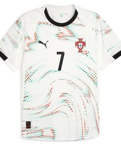 Alternative view of Cristiano Ronaldo Portugal National Team Puma 2025 Away Authentic Jersey - White