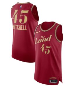 Nike Donovan Mitchell Cleveland Cavaliers  Authentic Jersey - City Edition - Wine
