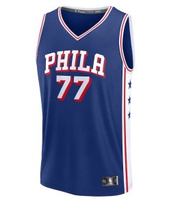 Alternative view of V. J. Edgecombe Philadelphia 76ers  2025 NBA Draft First Round Pick Fast Break Replica Jersey - Icon Edition - Royal