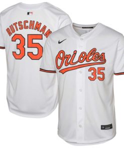 Alternative view of Adley Rutschman Baltimore Orioles Youth Limited Player Jersey - White/Black
