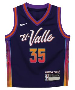 Alternative view of Kevin Durant Phoenix Suns Nike Preschool Swingman Replica Jersey - City Edition - Purple