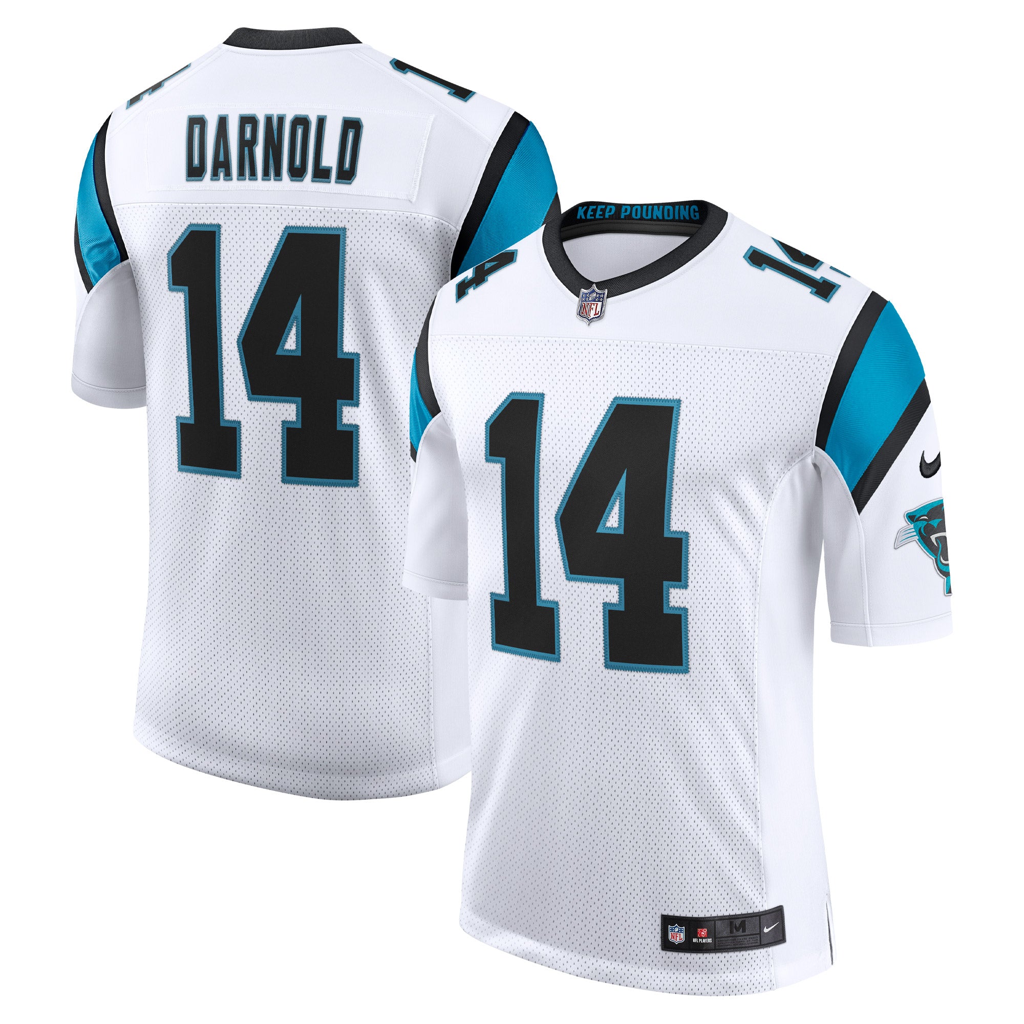 Sam Darnold Carolina Panthers Nike Vapor Limited Jersey - Black/Blue/White - Image 6
