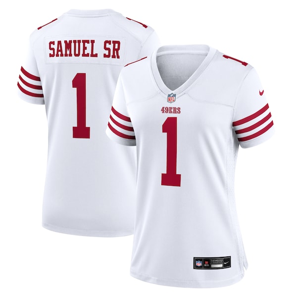 Deebo Samuel Sr San Francisco 49ers Nike Women's Game Jersey - White/Scarlet - Image 2