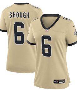 Tyler Shough New Orleans Saints Nike Women's Alternate Game Player Jersey - Gold/Black