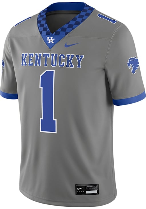 #1 Kentucky Wildcats Nike Alternate Game Jersey - Grey - Image 2