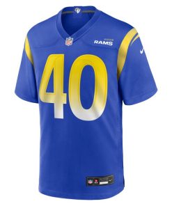 Alternative view of Jesse Luketa Los Angeles Rams Nike Team Game Jersey -  Royal