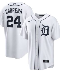 Miguel Cabrera Detroit Tigers Nike Home Replica Player Name Jersey - White/Gray