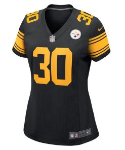 Alternative view of Jaylen Warren Pittsburgh Steelers Nike Women's Alternate Game Jersey -  Black