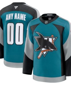 San Jose Sharks  Alternate Custom Premium Jersey - Teal