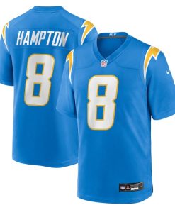 Omarion Hampton Los Angeles Chargers Nike 2025 NFL Draft First Round Pick Game Jersey - Powder Blue