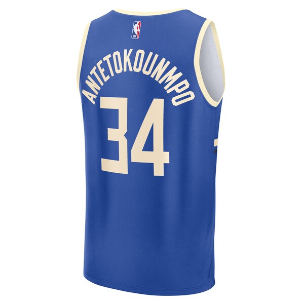 Giannis Antetokounmpo Milwaukee Bucks Youth 2024/25 Fast Break Player Jersey - City Edition - Royal - Image 3