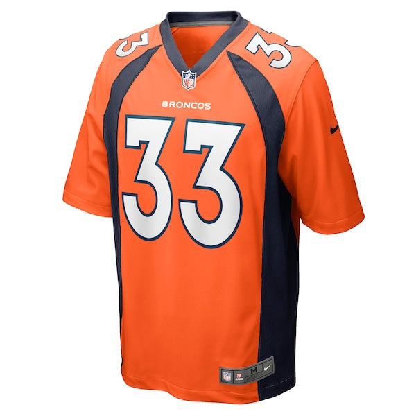 Javonte Williams Denver Broncos Nike Player Game Jersey - Orange/Navy - Image 3