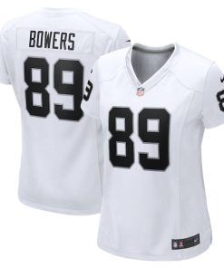 Brock Bowers Las Vegas Raiders Nike Women's Game Jersey -  White/Black
