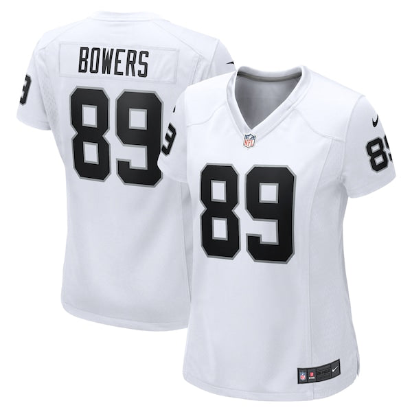 Brock Bowers Las Vegas Raiders Nike Women's Game Jersey - White/Black