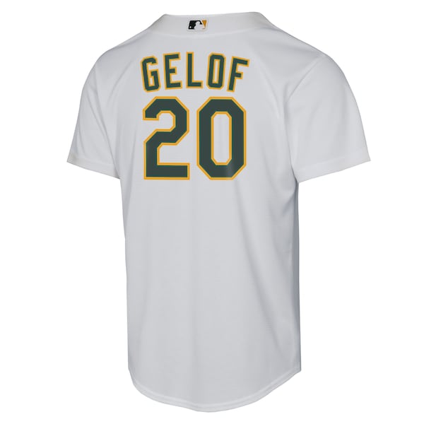Zack Gelof Athletics Nike Youth Home Replica Player Jersey - White - Image 3