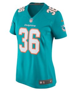 Alternative view of Mark Milton Miami Dolphins Nike Women's Game Jersey - Aqua