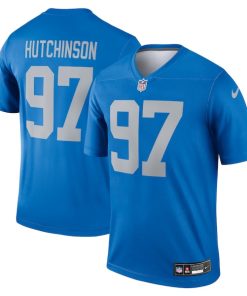 Aidan Hutchinson Detroit Lions Nike Alternate Legend Player Performance Top - Blue
