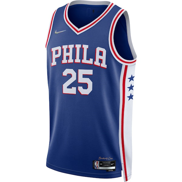 Ben Simmons Philadelphia 76ers Nike 2021/22 Diamond Swingman Jersey - Icon Edition - Royal - Image 2