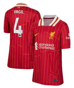 Virgil van Dijk Liverpool Nike Youth 2024/25 Home Replica Player Jersey?¨C Red