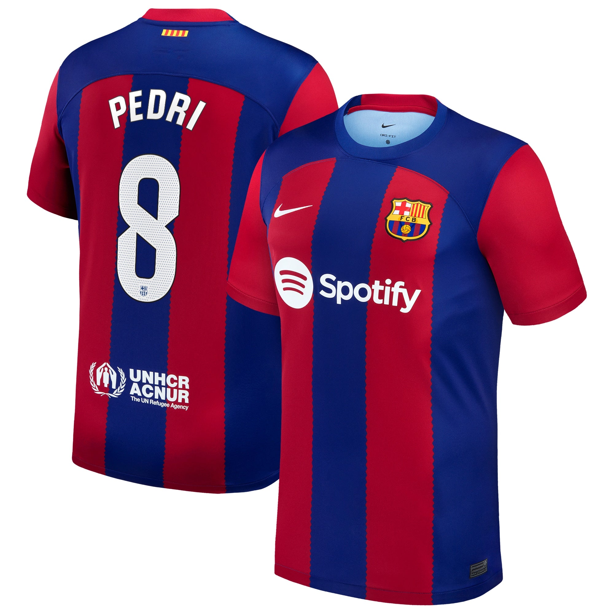 Pedri Barcelona Nike 2023/24 Third Replica Jersey - Aqua/Royal/White - Image 7