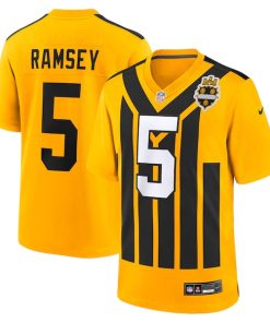 Alternative view of Jalen Ramsey Pittsburgh Steelers Nike Alternate 1933 Throwback Game Jersey - Gold/Black
