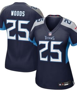 Xavier Woods Tennessee Titans Nike Women's Team Game Jersey -  Navy