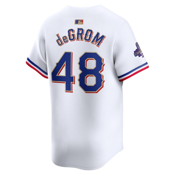 Jacob deGrom Texas Rangers Nike 2024 Gold Collection Limited Player Jersey?ยจC White - Image 3