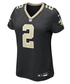 Alternative view of Spencer Rattler New Orleans Saints Nike Women's Team Game Jersey -  Black