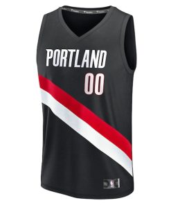 Alternative view of Scoot Henderson Portland Trail Blazers  Fast Break Replica Jersey - Icon Edition - Black