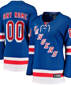 Women's New York Rangers Fanatics Home Breakaway Custom Jersey - Blue
