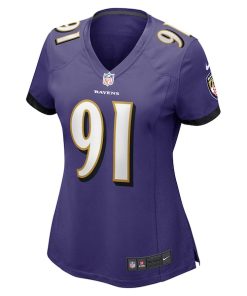 Alternative view of Rayshad Nichols Baltimore Ravens Nike Women's Game Player Jersey - Purple